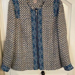 CHICO's Jacket, Size 1, blue